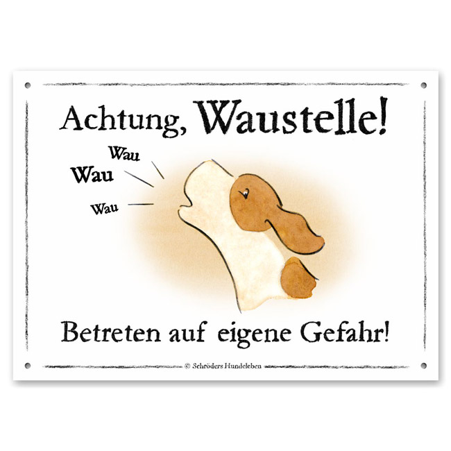 Warnschild: Achtung, Waustelle!