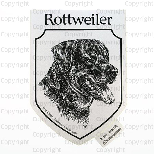 Aufkleber Wappen Rottweiler