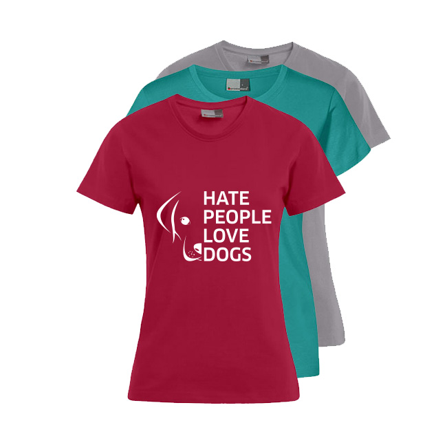 Fun T-Shirt Hate People Damen