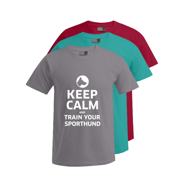 SPORTHUND Fun T-Shirt Keep Calm Herren Cherry