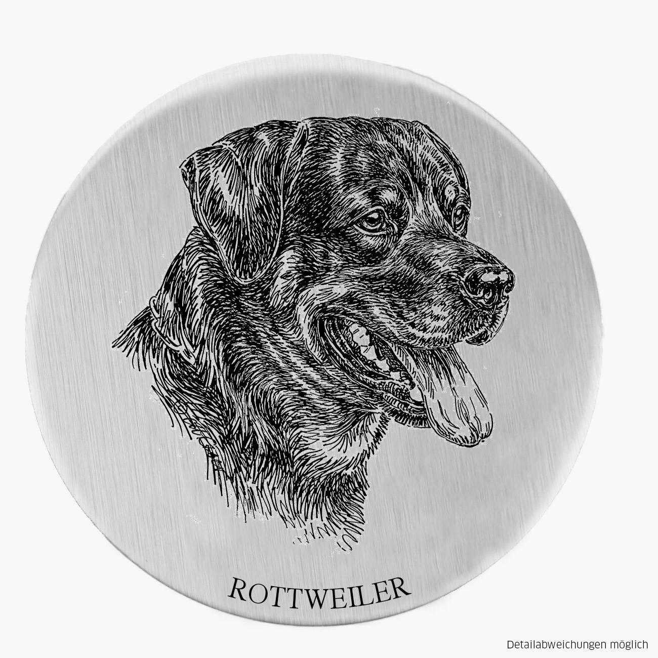 Alu-Plakette gr. Rottweiler