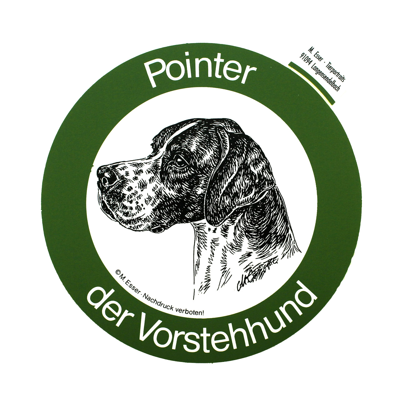 Aufkleber rund Pointer