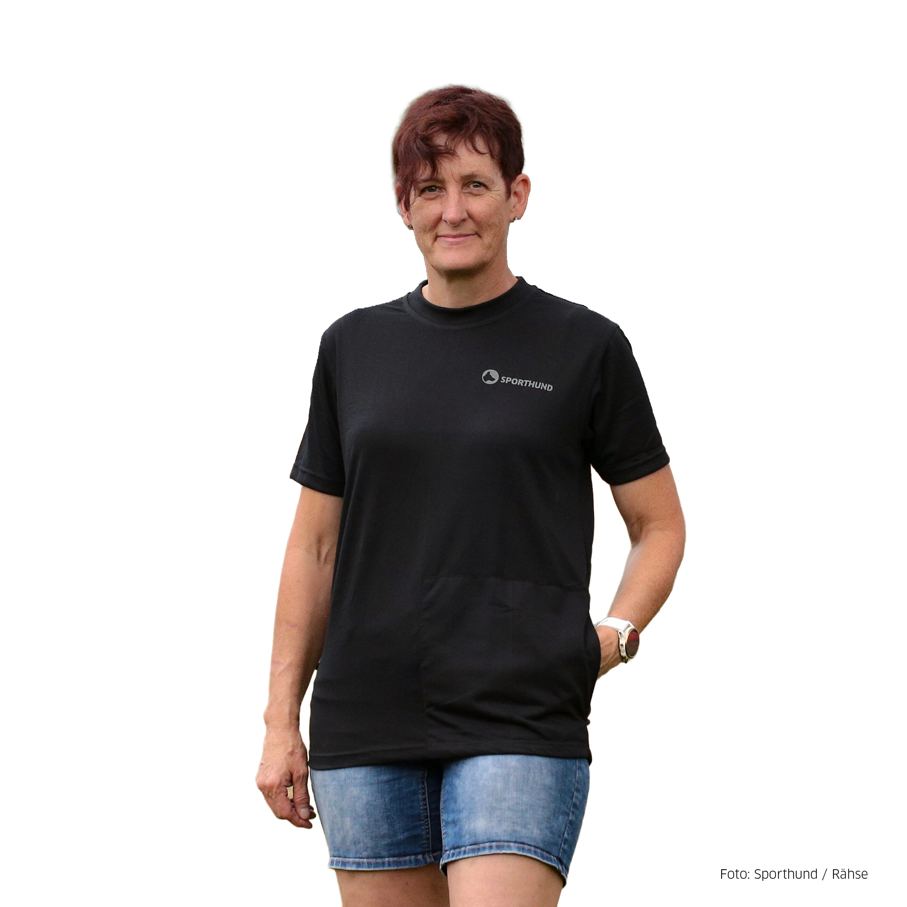 Sporthund Taschenshirt schwarz 2XL