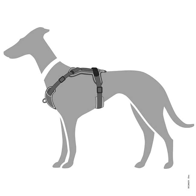 Hunter Hundegeschirr Divo Grau XS