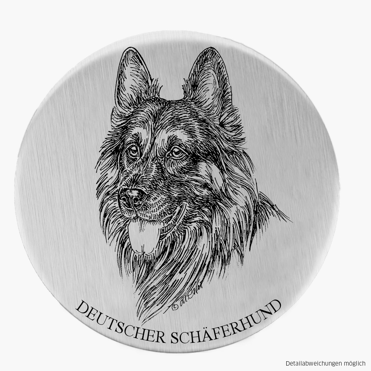 Alu-Plakette gr. Lang.-Stockh. Schäferh.